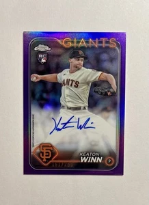 Tarjeta de novato radiocontrol KEATON WINN 2024 Topps cromo púrpura refractor automático 161/250 - Imagen 1 de 5
