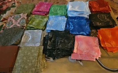 Lot Of 368 Quilt Squares 2.5" Each Mixed Patterns & Colors Cotton Fabrics - Image 1 of 4