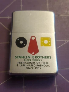 1963 Stahlin Brothers Fibre Works Zippo Cigarette Lighter - Picture 1 of 7