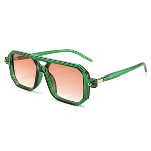 Vintage Square 70s Flat Aviator Sunglasses Women Men Classic Retro Stylish Fr... - Picture 1 of 7