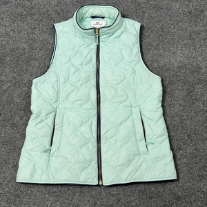 Vineyard Vines Vest Womens Small Light Blue Quilted Full Zip Nylon Lightweight - Picture 1 of 11