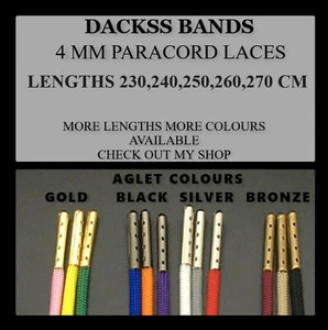 550 Paracord lacci resistenti metallo aglet neve stivali da trekking scarpe da ginnastica DR Martens - Foto 1 di 24