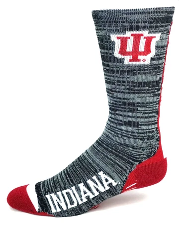 Indiana Hoosiers Charcoal Gray RMC Vortex Deuce Crew Socks Cover