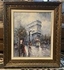 Beautiful French Parisian Impressionist Victorian Oil Painting Signed with COA