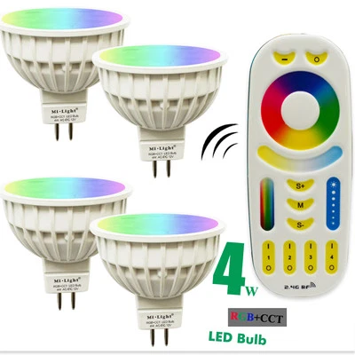 MiBoxer MR16 4W Dimmable RGB CCT Led Bulb lamp RGBW RGBWW bulb spot light DC12V  - Image 1 of 4