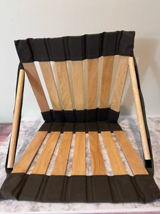 Chair Beach, Low Beach Chair, Folding, Portable, Concert, bamboo, Roll Up - Picture 1 of 5