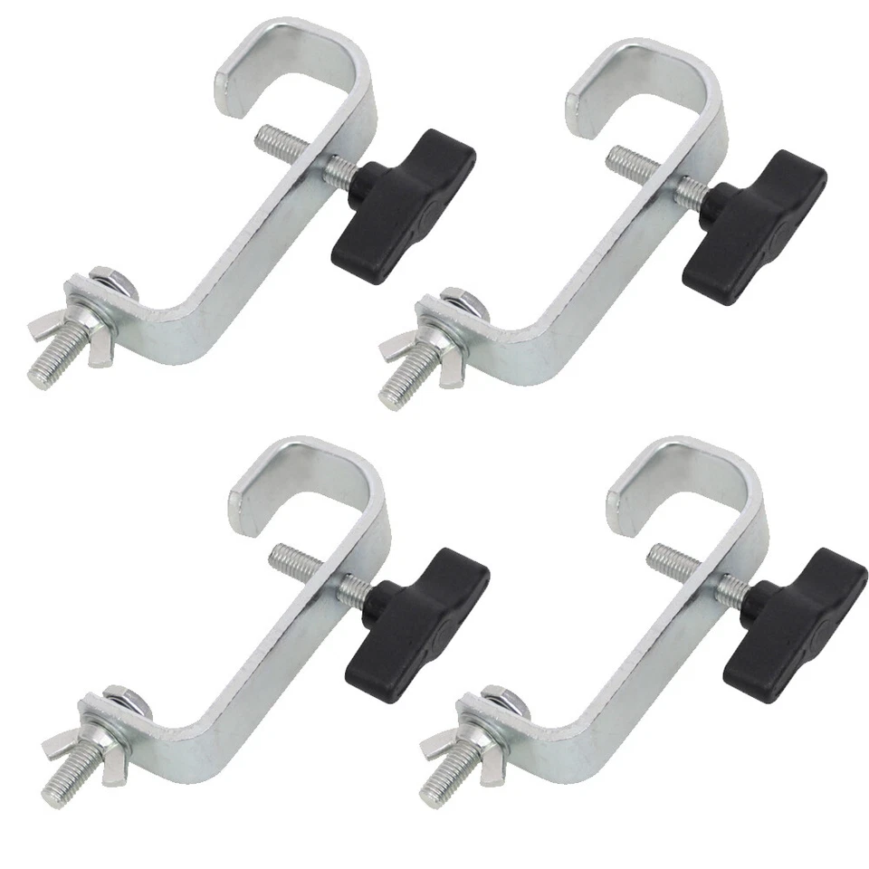 4x Equinox G Clamp 32-38mm Hook Clamp Rigging DJ Lighting Stand Truss Stage 20kg - Image 1 of 1