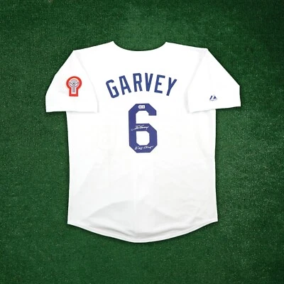 Steve Garvey signed 1981 Los Angeles Dodgers "81 WS CHAMPS" INSC. Jersey BAS - Image 1 of 4