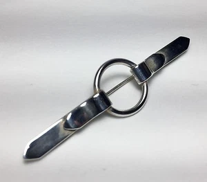 Modernist Sterling Bar Pin - Picture 1 of 8