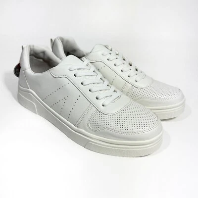 Zapatillas informales con cordones MIA para mujer talla 8 blancas lisas Avi imitación cuero nuevas Foto 1 de 4