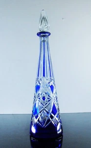 ART DÉCO ANCIENNE CARAFE CRISTAL DOUBLE TAILLE MODELÉ LAGNY BACCARAT 1916 - Imagen 1 de 17