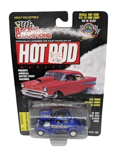 Coche diecast Racing Champions 1997 azul '32 Ford cupé Hot Rod revista 1:54 - Imagen 1 de 3
