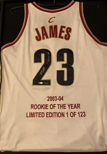 Lebron James 2003-04 Rookie Of The Year Signed Cleveland Cavaliers Jersey UDA - Picture 1 of 4