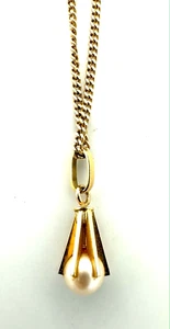 Magnífico Collar Oro 18 Quilates - Colgante Perla - 7,21 G - Imagen 1 de 3