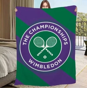 Warm Soft Plush Blanket – Wimbledon Tennis Inspired Sofa Bed Throw Gift - Picture 1 of 4