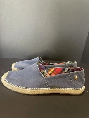 Alpargatas Polo Ralph Lauren Para Hombres Cevio Lona Lavada EE. UU. Talla 14 Nuevas Sin Caja Foto 1 de 4