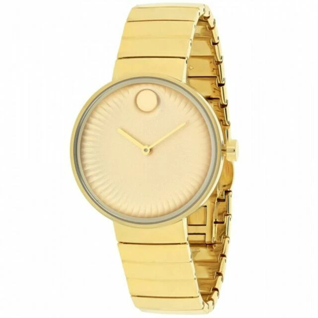 Movado Edge 3680014 Women's 34mm Yellow Gold Stainless Steel Quartz Watch