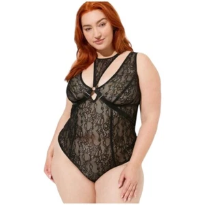 4X 26W Torrid schwarz Spitze Bondage Body Hals Harness Dessous Plussize Tanga S - Bild 1 von 11