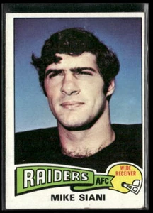 Tarjeta de fútbol americano Mike Siani 1975 Topps #151 Oakland Raiders - Imagen 1 de 2