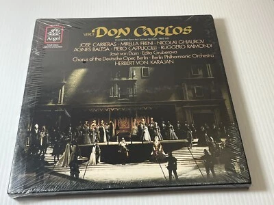 VTG NOS SEALED VERDI DON CARLOS BERLIN HERBERT VON KARAJAN VINYL RECORD - Image 1 of 4