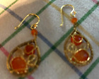 DESIGNER Chan Luu Earrings Gold/Tangerine Drop Earrings