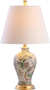 JYL3009A Grace 24" Floral LED Table Lamp Classic Cottage Bedside Desk Nightstand - Picture 1 of 7