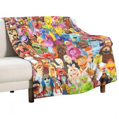 The Muppets All Characters Warm Single-Side Printing Flannel Fleece Blanket - Image 1 of 3