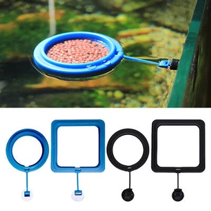 4pcs Fish Feeding Ring Aquarium Tank Station Floating Food Feeder Square/Circles - Picture 1 of 16