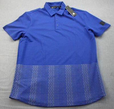 Adidas Adicross мужской Royal синий геометрический принт SS рубашка-поло для гольфа новый с Ярлыками S $75 - Изображение 1 из 4