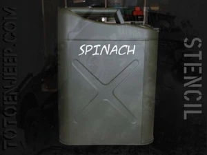 POCHOIR STENCIL MARQUAGE JERRYCAN JERRICAN FOOD 3 jeep willys dodge us ww2 - Imagen 1 de 1