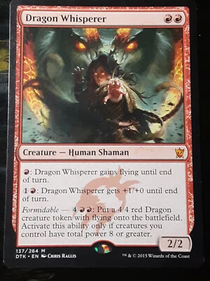 Dragon Whisperer , Dragons of Tarkir , Near Mint , MTG, FREE SHIPPING - Image 1 of 2