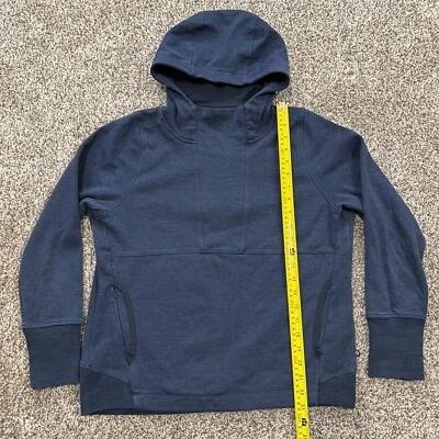 Mountain Hardwear Hoodie Women's Medium Blue Cotton Blend Pullover Zip Pocket - Image 1 of 4