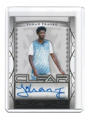 2022-23 Leaf Trinity Basketball Yohan Traore Clear Auto CA-YT1 Gold 9/35 - Image 1 of 2