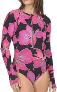 Nuevo con etiquetas Traje de baño Trina Turk Fleury de una pieza Rashguard talla M, L y XL - Imagen 1 de 14