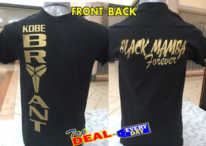 Kobe Bryant T-shirt Basketball Legend black Mamba Front and Back - Picture 1 of 2