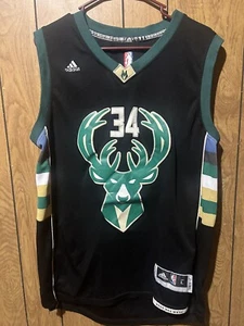 Adidas NBA Milwaukee Bucks Giannis Antetokounmpo #34 Swingman Jersey Large - Picture 1 of 6