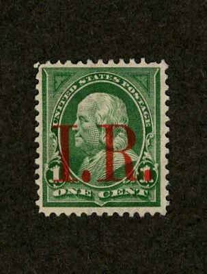 US Revenue 1898 R154 Documentary Tax 1c Green Benjamin Franklin VF-XF Used - Image 1 of 2