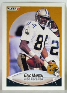 Tarjeta de fútbol americano Fleer 1990 - #192 Eric Martin - Saints - Imagen 1 de 2