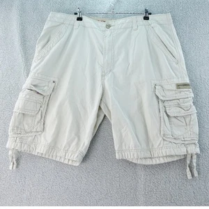 Pantalones Cortos de Carga Unionbay Para Hombres 42 Beige Frente Plano Y2k Sueltos Patinador Bolsillos Exterior - Imagen 1 de 5