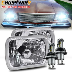 2x For Chevy Malibu 1978-1981 Corvette DOT 5X7" 7x6" LED Headlights Hi-Lo - Picture 1 of 18