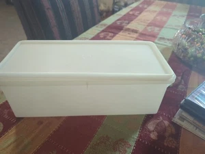 Vintage Tupperware Bread Keeper Storage Container Clear Frosted #606-2 & 607-1 - Picture 1 of 1