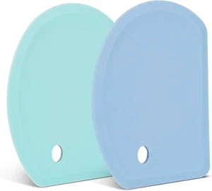 Raschietto per pasta in silicone con acciaio inox 5,98"x4,3", blu & verde menta - Foto 1 di 7