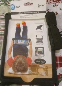 New ONN Heavy-DutyBumper Case for iPad Mini 1/2 BlackProtect tablet Cover-H19-20 - Picture 1 of 2