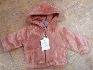 251425 Babybol Mädchen Baby Jacke Teddy Plüsch rose altrosa NEU Gr. 62 - 86 - Bild 1 von 2