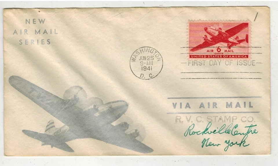 1941 AIRMAIL C25 TRANSPORT AIRPLANE UNLISTED UNKNOWN - Image 1 of 1