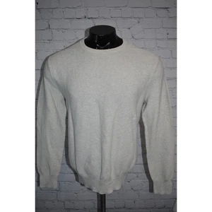 J Crew Sweater Crewneck Pullover Mens Size XL Light Gray Cotton - Picture 1 of 6
