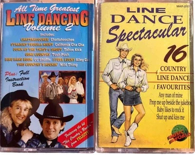 Vintage Country Line Dancing Cassette Tapes Everybody’s  Line Dancing & Vol 2 - Image 1 of 4