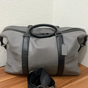 Coach F54765 Voyager Tasche Reisetasche grau/schwarz Kalbsleder mit Riemen - Bild 1 von 22