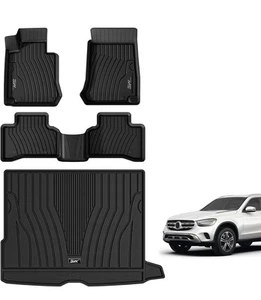 3W Floor Mats & Cargo Liner for Mercedes Benz GLC 2016-2022 All Weather Car Mats - Foto 1 di 8