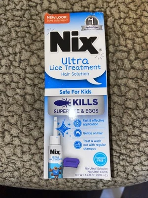 Nix Ultra Lice Removal Kit, Lice Treatment Hair Solution, 3.4 Fl Oz & Lice Remov - Image 1 of 4